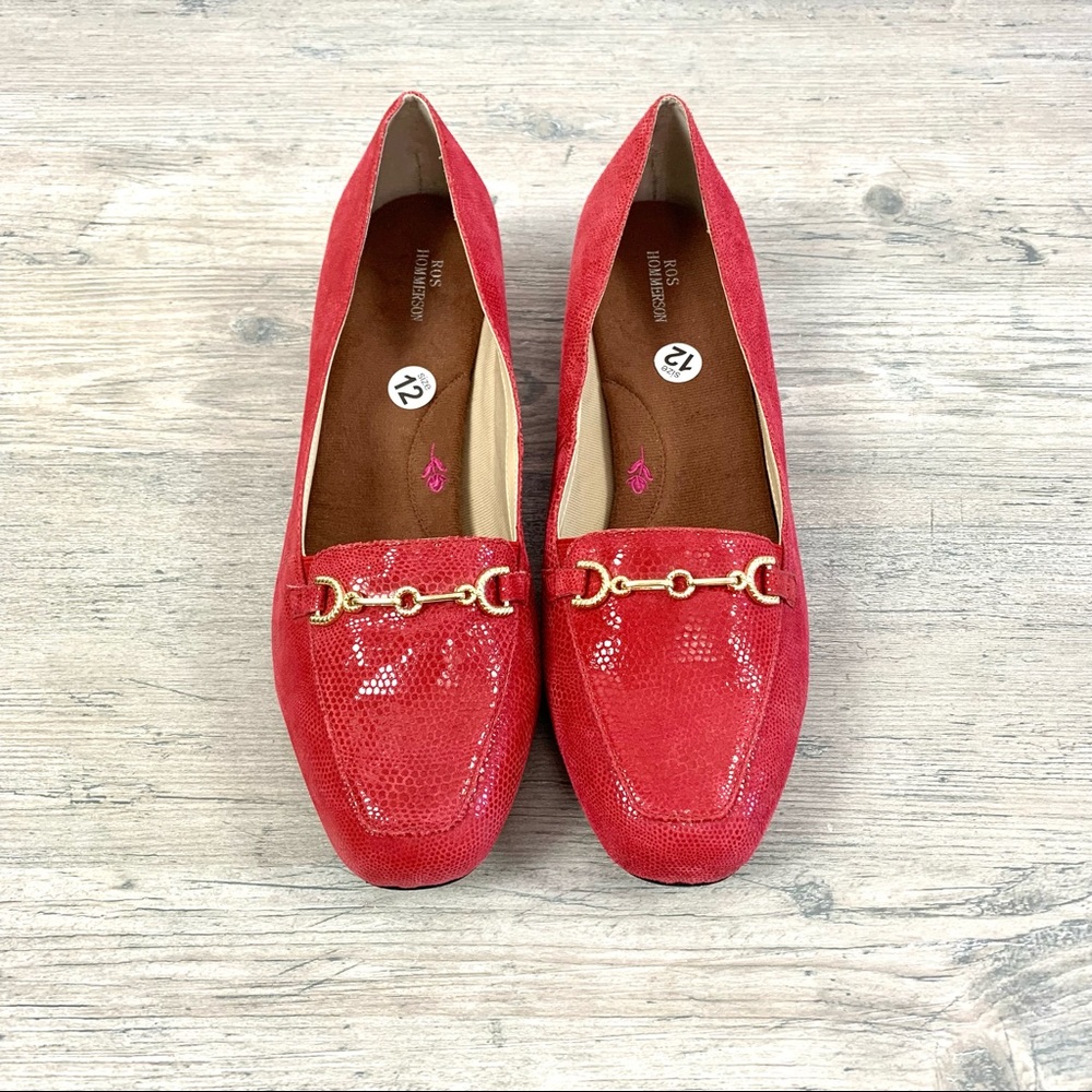 Ros Hommerson Taylor loafers slip on flats reptile print